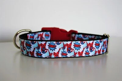 Spiderman Spidey Dog Collar or Matching Lead Leash Seat Belt 3/4" or 1" width - Image 1 of 3