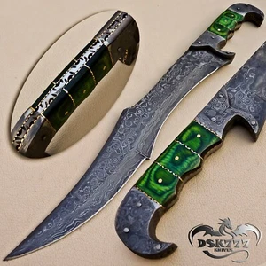 BEAUTIFUL CUSTOM HAND MADE DAMASCUS STEEL HUNTING KOPIS KNIFE HANDLE WOOD - Bild 1 von 11