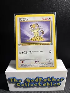 Pokémon TCG Meowth 56/64 1st Edition Jungle Vintage - Picture 1 of 2