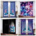 Boys Girls Curtains Bedroom 3D Stitch Curtains Blackout Curtains Ring Top Eyelet
