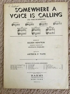 SOMEWHERE A VOICE IS CALL NOTEN - IN ENGLISCH & FRANZÖSISCH  - Bild 1 von 1