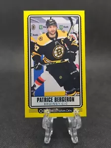 2021-22 O-Pee-Chee OPC Premier Tallboys Yellow Patrice Bergeron #P-7 - Picture 1 of 2