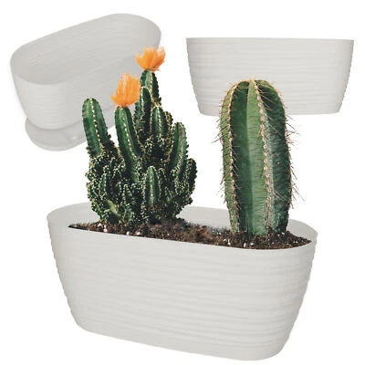 KADAX Blumentopf mit Untersetzer, 27 x 13 cm, Weiß