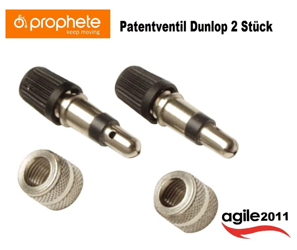 Patentventile 2 Stück mit Überwurfmutter Fahrradventil Ventil Fahrrad Prophete