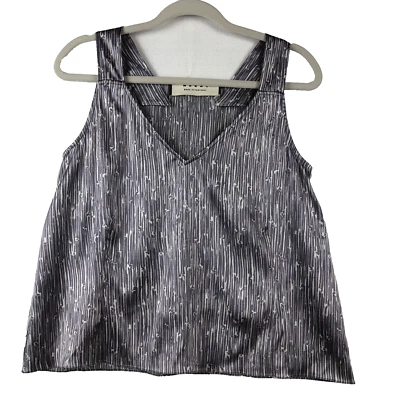 Camiseta sin mangas MARNI Silk Chemise gris topo marfil para mujer talla UE 40 (mediana) clásica elegante Foto 1 de 4