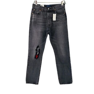 Levi's Made & Crafted 501 Women Grey Regular Straight Fit Selvedge Jeans W32 L32 - Picture 1 of 17