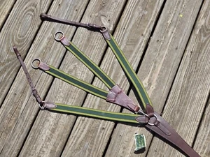Pechera elástica de cuero marrón Devoucoux con accesorio para correr - talla 2/cob - Imagen 1 de 11