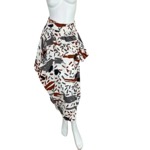 Escada by Margaretha Vintage 1980's Midi Skirt Avant-Garde Abstract Sz 34 US 4 - Picture 1 of 9