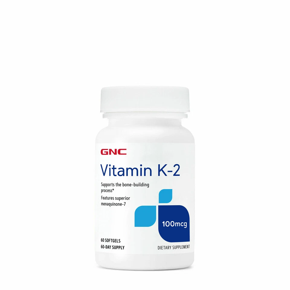 GNC VITAMIN K-2 - 100 MCG 60 cápsulas gelatinosas (EXP:07/2028) - Imagem 1 de 1