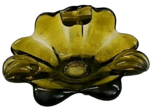 Vintage Murano Style Art Glass Gold Candy Dish - Picture 1 of 4