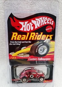 Hot Wheels Collectors CUSTOM VOLKSWAGEN Real Riders 5 RLC VW Bug Beetle Red HWC - Picture 1 of 13