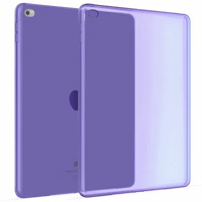 Transparent Étui Silicone Coque Housse Cover pour Apple iPad Air 2 en Violet