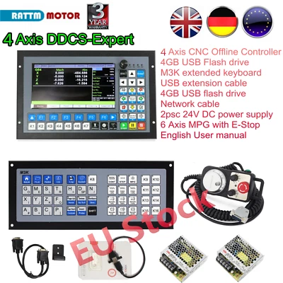 DDCS-EXPERT 4 Axis CNC Motion Controller Offline Run G code DC24V+MPG+Keyboard - Image 1 of 4