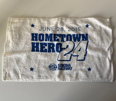 Toalla y póster de inicio Sonoma Final 2015 vintage NASCAR JEFF GORDON #24 Foto 1 de 2