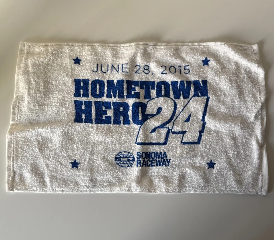 Toalla y póster de inicio Sonoma Final 2015 vintage NASCAR JEFF GORDON #24 Foto 1 de 2