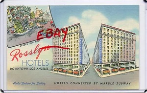 ROSSLYN HOTELS & GARDEN SUN ROOF~DOWNTOWN LOS ANGELES,CA - Picture 1 of 2