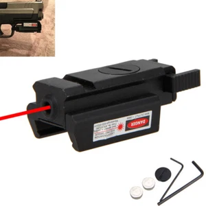 Low Profile Red Laser Beam Dot Sight 11mm Rail Mount For Rifle Handgun Hunting - Picture 1 of 9