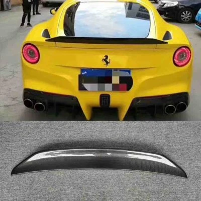 FOR FERRARI F12 BERLINETTA REAL CARBON FIBER REAR TRUNK SPOILER WING - Image 1 of 4