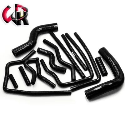 Manguera de silicona negra apta para 93-03 02 Subaru Legacy BD5/BG5 BE5/BH5 GT/RS Twin Turbo Foto 1 de 4