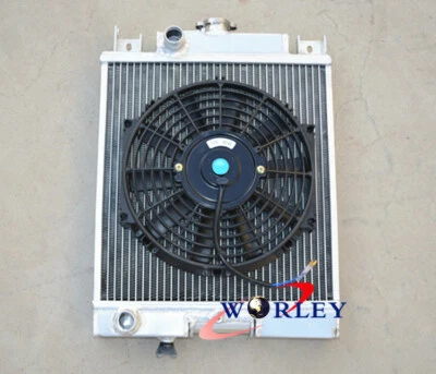 Алюминиевый радиатор + вентилятор для Suzuki Swift GTI SF Chevy Geo Metro 1.0L 1.3L 1.6L 89-94 - Изображение 1 из 4