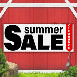 Summer Clearance Sale Vinyl Banner with Optional Sizes (Made in the USA) - Picture 1 of 1