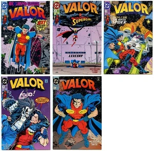 DC Comics Valor 1992 #1-5 gelaufen Konvolut Comics einmal lesen dann eingetütet und mit Karton verstärkt - Bild 1 von 6