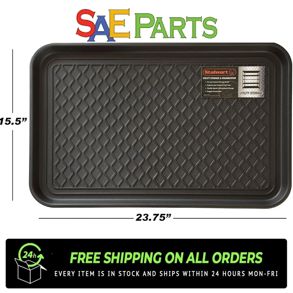 Stalwart 75ST6014 All Weather Boot Tray-water Resistant Plastic Utility Shoe Mat