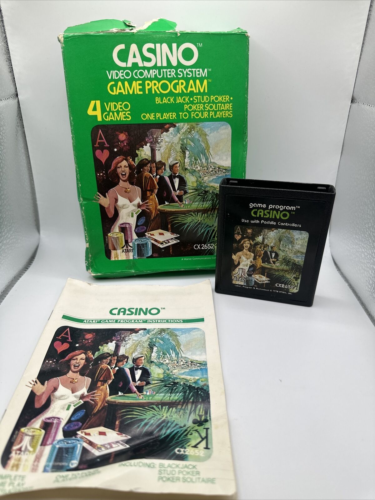 Casino (Atari 2600) CIB Complete in Box w/ Manual