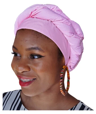 Sombrero Modu rosa preatado envoltura para la cabeza Foto 1 de 2