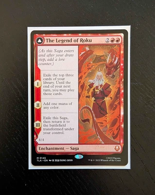 THE LEGEND OF ROKU Mythic Rare Avatar: The Last Airbender Near Mint MTG - Image 1 of 2
