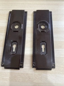 Art Deco Bakelite door handle back plates - Picture 1 of 10