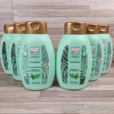 Pro Silk Salon Tea Tree Oil Shampoo & Conditioner With Mint Oil 14oz 6 Pack Lot - Image 1 of 4