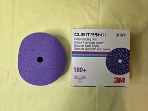 3M 31374 ~ Cubitron II Hookit 6” Disc ~ 180+ Grit Abrasive Sanding Disc (50ct) - Picture 1 of 3