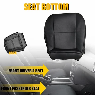 Car Bottom Seat Covers Leather For 2008-2014 Mercedes Benz C250 C300 C350 Black - Image 1 of 4