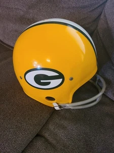 Casco de fútbol americano vintage Rawlings HNFL-N grande EE. UU. finales de 1980 Green Bay Packers - Imagen 1 de 12