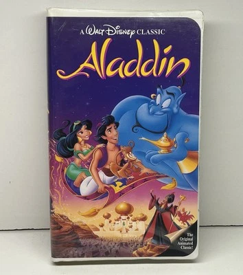 Aladdin VHS Disney Video Tape Black Diamond Classic 90s Movie Vintage Clamshell - Image 1 of 4