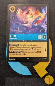Alice - Growing Girl 160/204 Fabled Super Rare Disney Lorcana - Picture 1 of 3