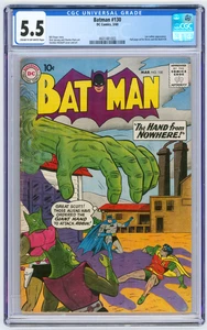 Batman #130 1960 DC CGC 5.5 "Full page ad for Brave and the Bold #28" - Picture 1 of 2