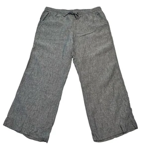 L.L. Pantalones de lino Bean para mujer talla 18P azul pequeño tirar de playa costero 507343 - Imagen 1 de 10