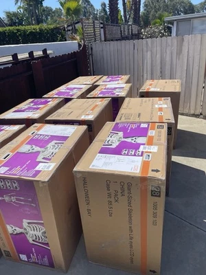 12 ft. Grave & Bones Giant-Sized Skelly with LifeEyes™ LCD Eyes H5 - Image 1 of 4