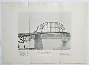 1891 Highway Bridge over Mississippi River~ St. Paul Minnesota~ L.P. Bush Chief  - Picture 1 of 2