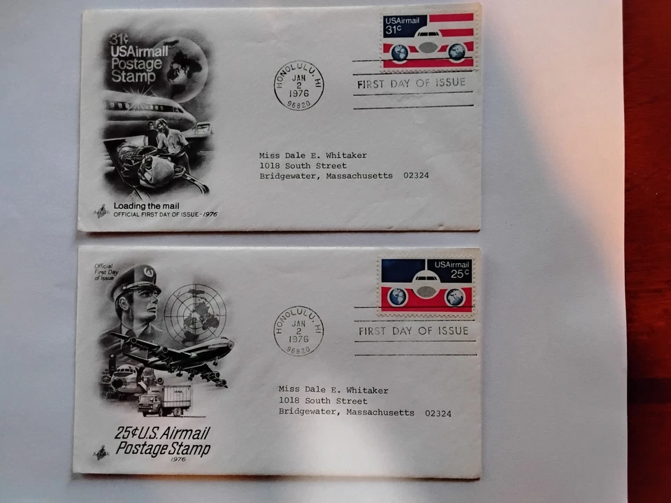 USA AIRMAIL FDC SET 1976 ADDRESSED SCOTT #'s C89-90 ARTCRAFT - Image 1 of 1