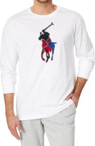 Polo Ralph Lauren Herren Classic Big Pony Karo Jersey T-Shirt Weiß - Bild 1 von 5