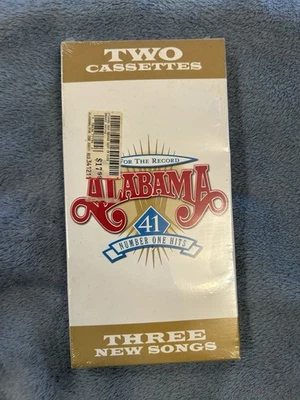 New Sealed Alabama For The Record 41 Number #1 Hits Cassette 1 & 2 Country 1998  - Image 1 of 3