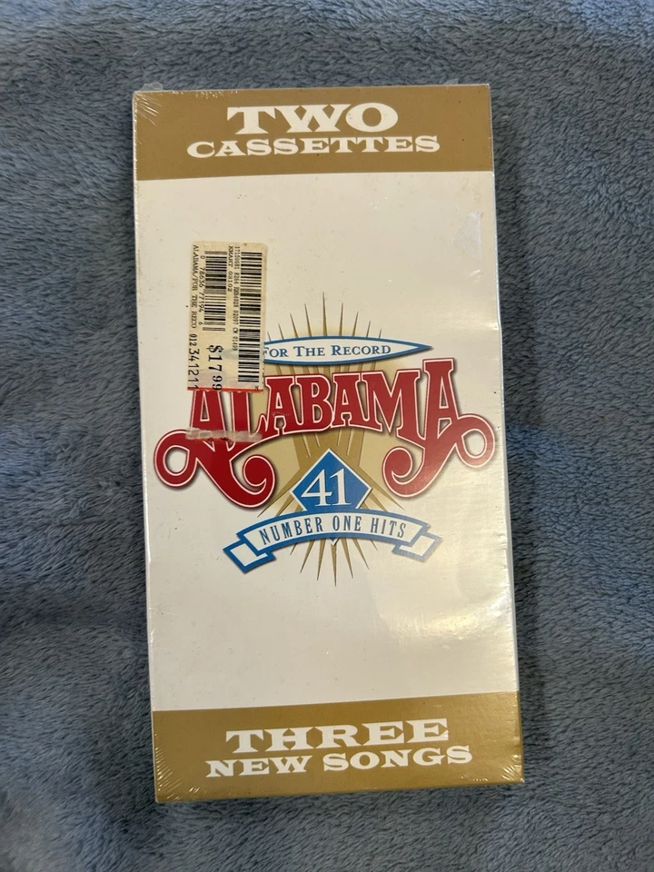 New Sealed Alabama For The Record 41 Number #1 Hits Cassette 1 & 2 Country 1998  - Image 1 of 3