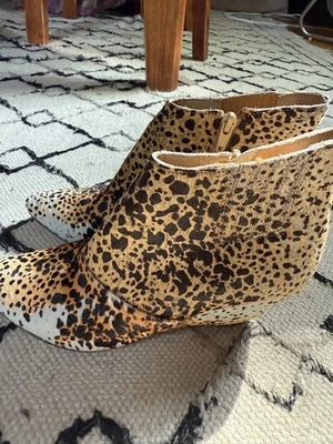 Botines Matisse Nugent Leopardo Pelo de becerro Cuero Talla 6 Marrón Ombre Foto 1 de 3