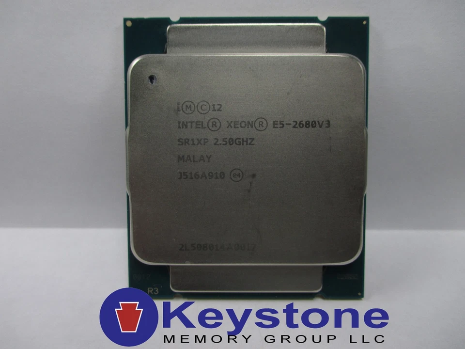 Intel Xeon E5-2680 v3 SR1XP 12 Core 2.5GHz LGA 2011-3 Processor CPU *km - Image 1 of 1