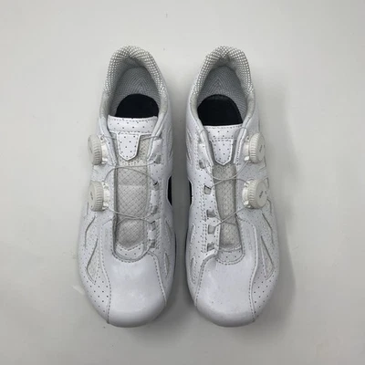 Zapato de carreras de ciclismo de carretera de carbono Lake CX302 para hombre, blanco, talla 41 ancho usado en excelente estado Foto 1 de 4