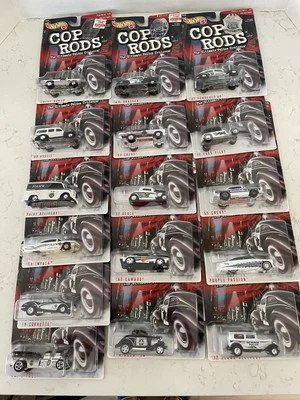 Hotwheels 1999 "COP RODS SERIES" Juego completo de 16 Foto 1 de 4