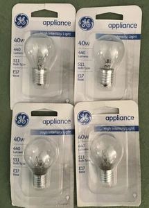 4-GE Appliance 40W High Intensity Light S11 E17 440 Lumen Specialty Bulbs - Picture 1 of 3